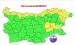 Жълт код за гръмотевични бури и градушки в страната