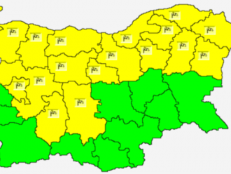 Жълт код за силен вятър в 18 области