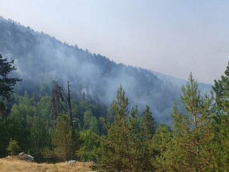 Продължават усилията за справяне с пожара на българо-гръцката граница