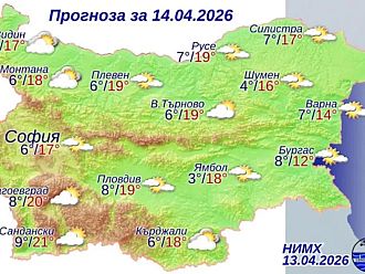 Топло във вторник, студ в сряда